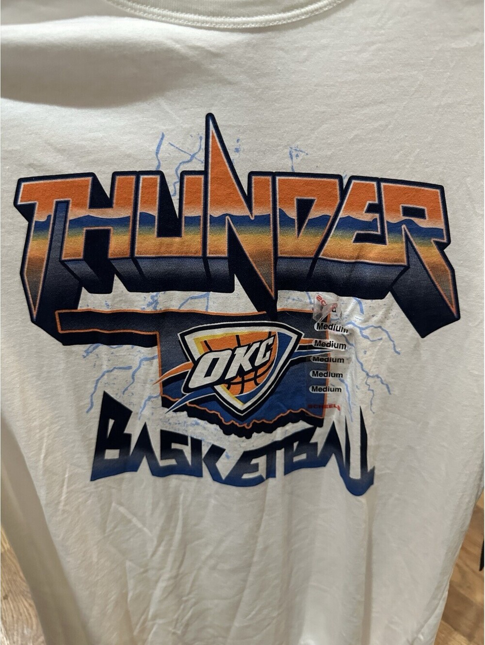 Oklahoma City Thunder Shirt Mens M 47 Brand NBA Lightning Graphic NWT